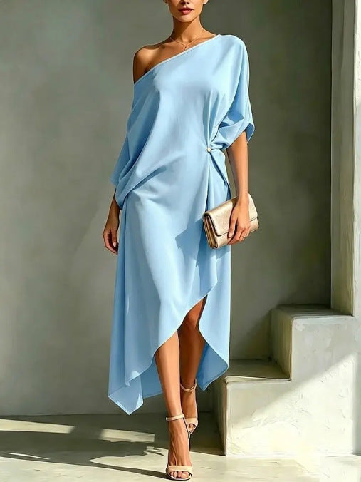 Théodora – Robe asymétrique fluide, image 2