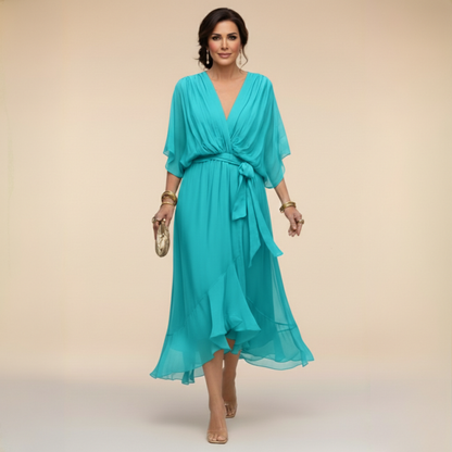 Marcelline – Robe fluide à col V et jupe étagée, image 7