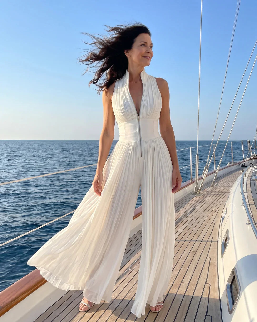 Lara – Combinaison plissée zippée, image 6