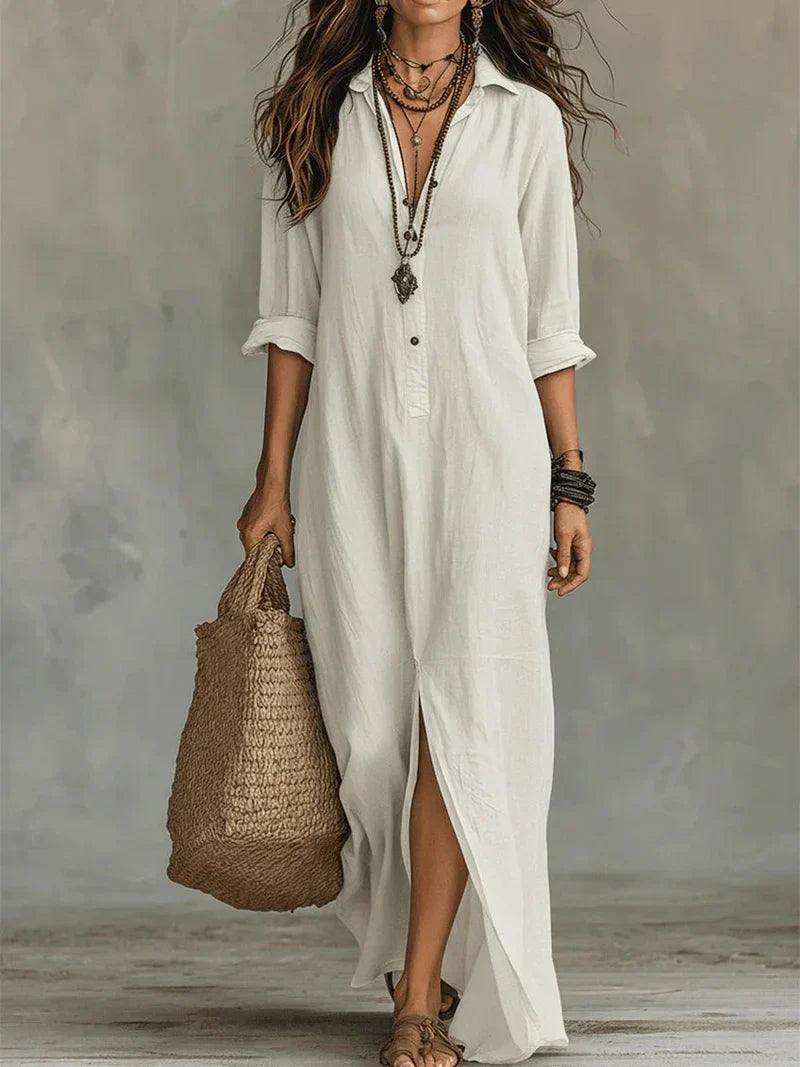 Robe Marceline – maxi ample à boutons, image 2