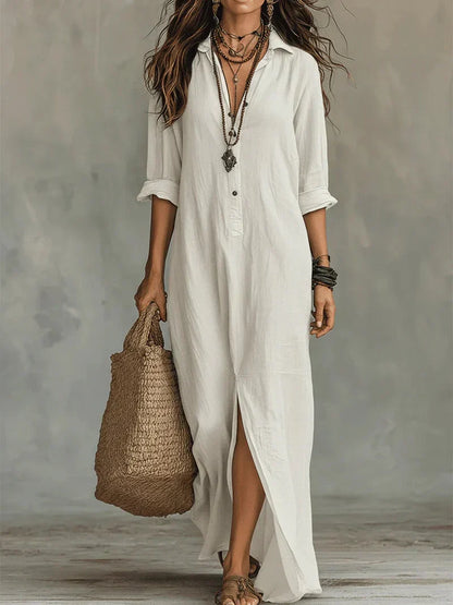 Robe Marceline – maxi ample à boutons, image 2