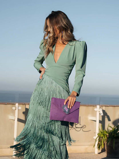 Anaïs – Robe longue à franges, image 10
