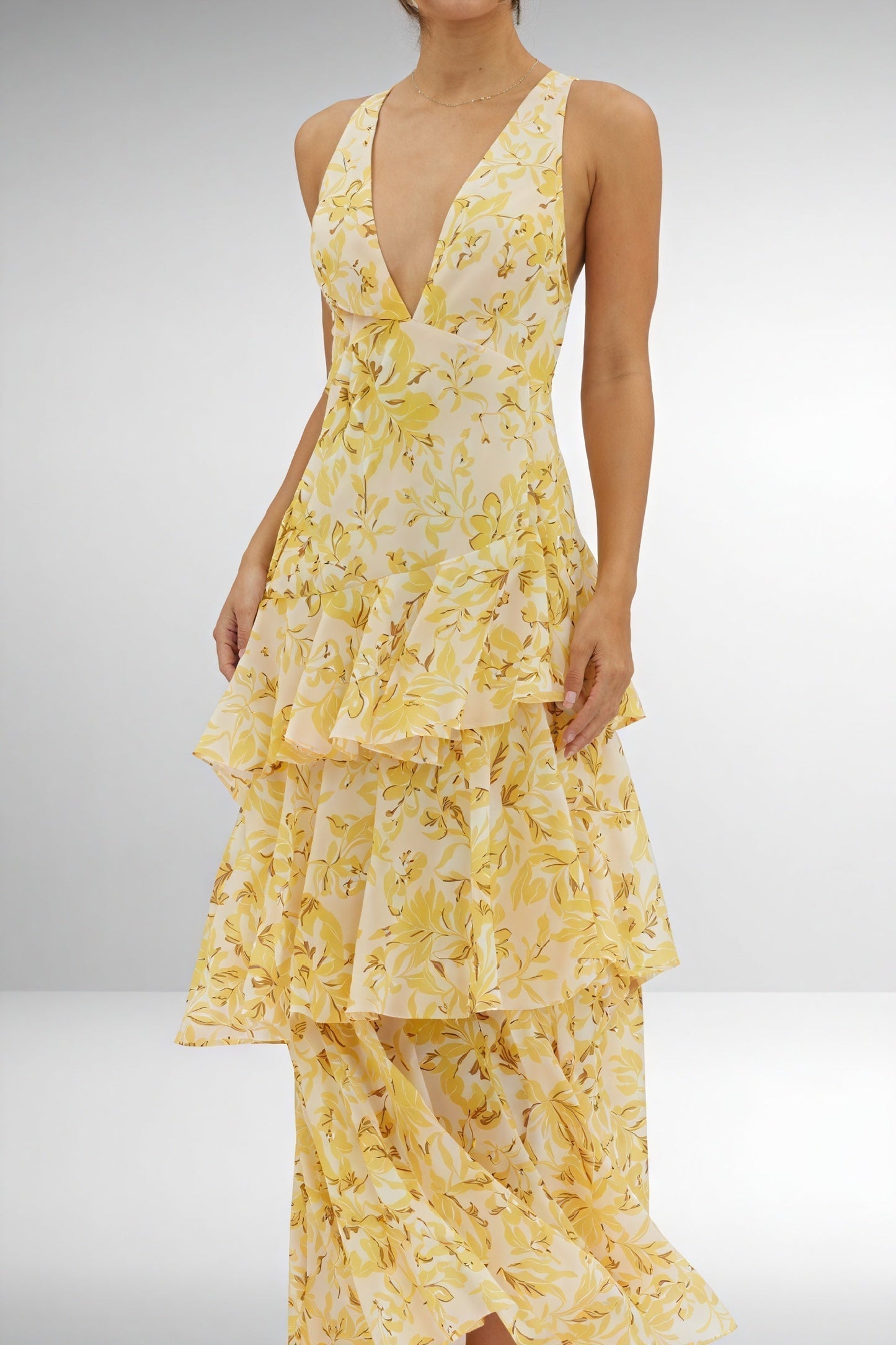 Adèle – Robe fleurie fluide à décolleté profond, image 17