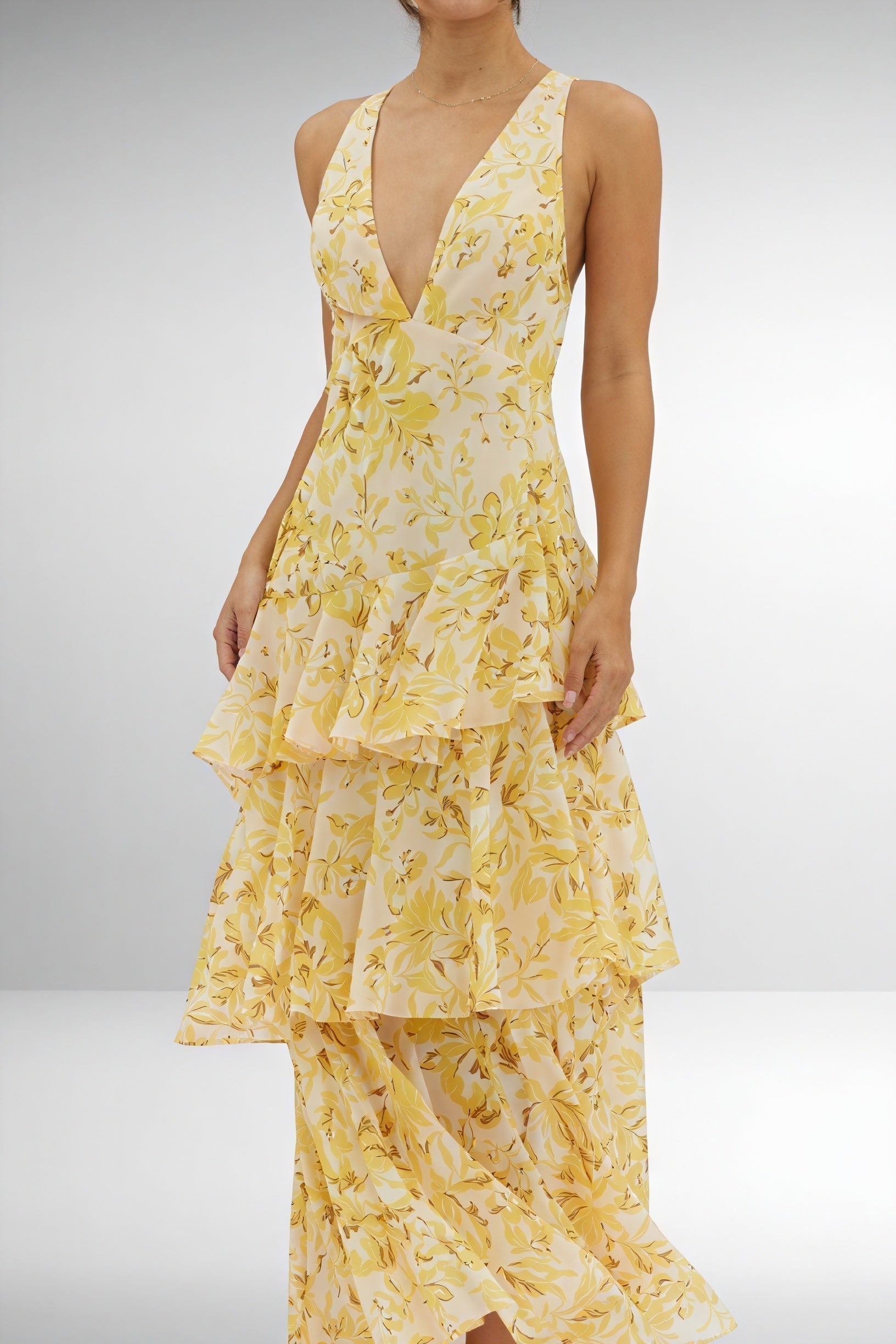 Adèle – Robe fleurie fluide à décolleté profond, image 17