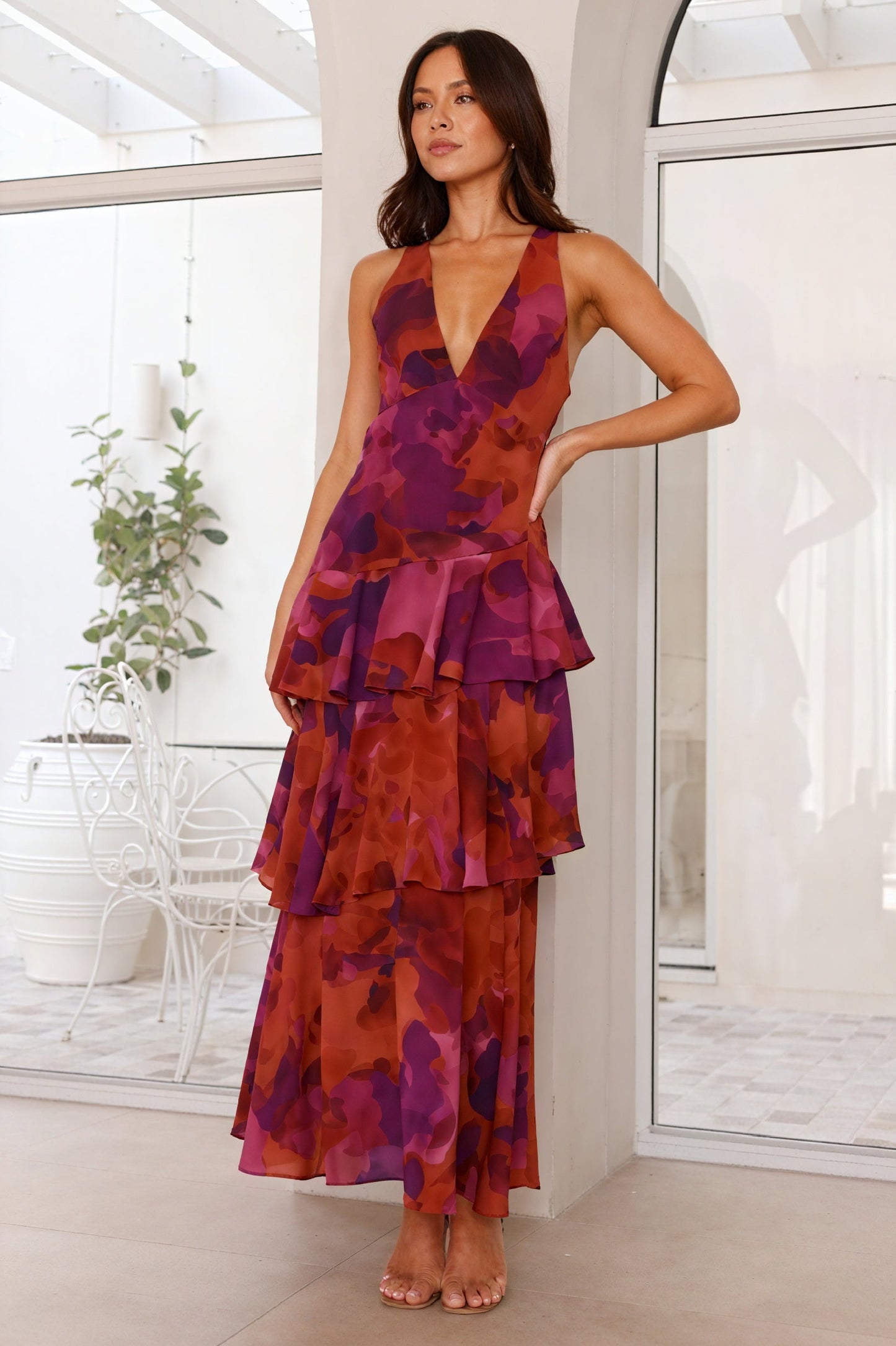 Adèle – Robe fleurie fluide à décolleté profond, image 12