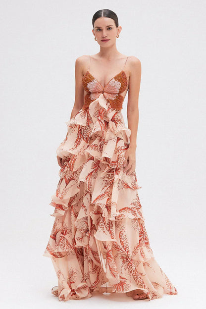 Colette – Robe longue à volants, image 2