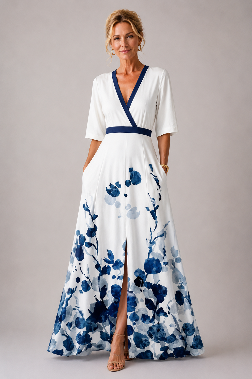 Félicie – Robe fleurie ceinturée à manches trois-quarts, image 6