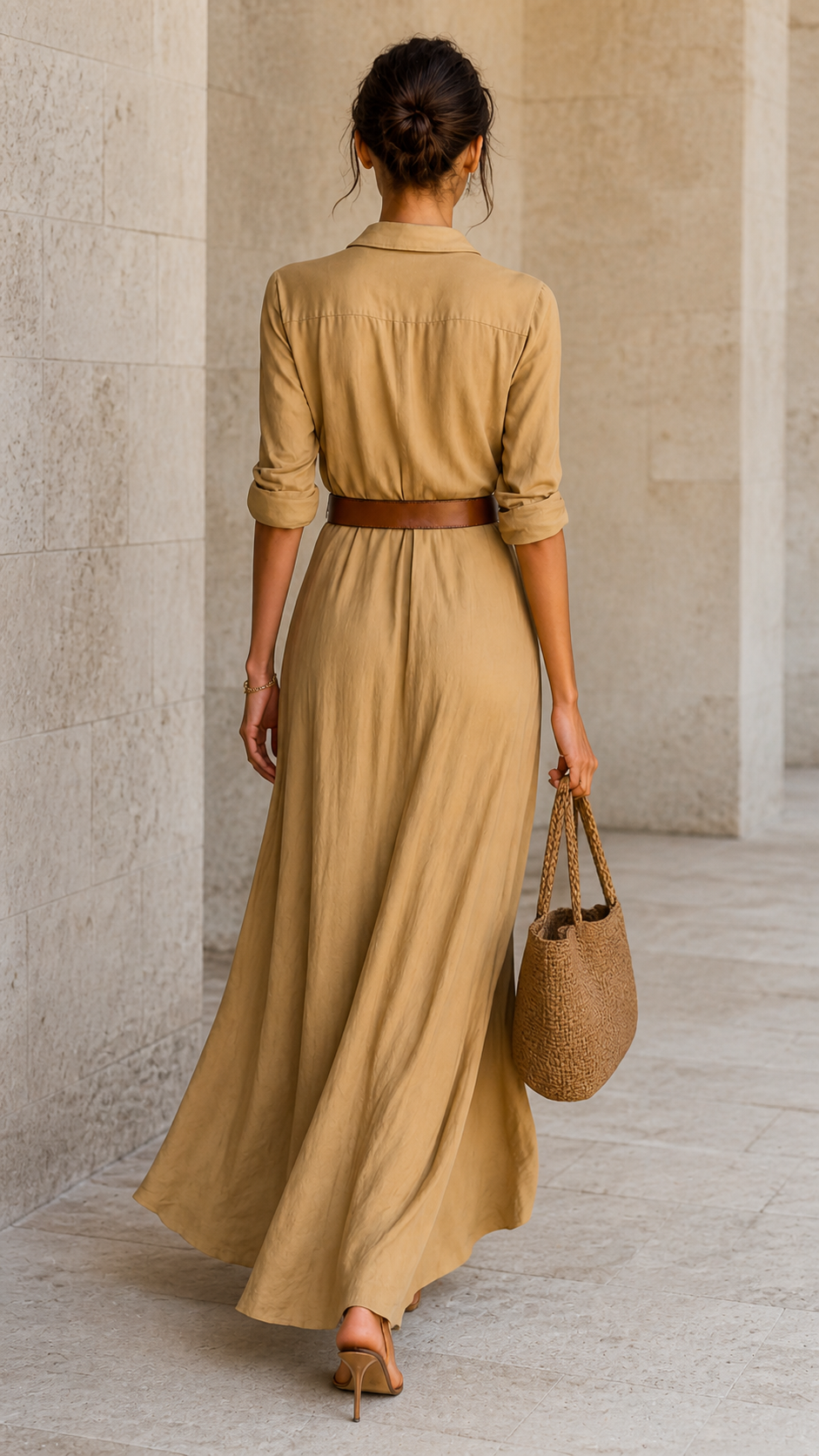 Robe Longue La Rochelle avec Ceinture, image 2