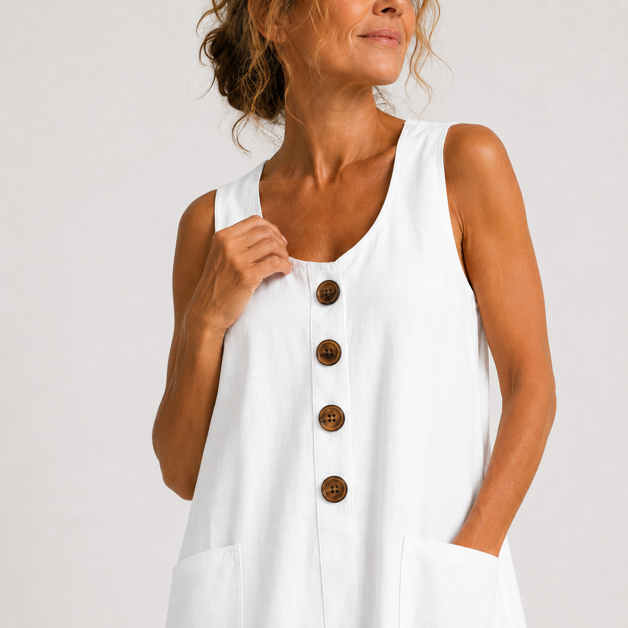 Manon – Robe fluide en coton et lin – image 2