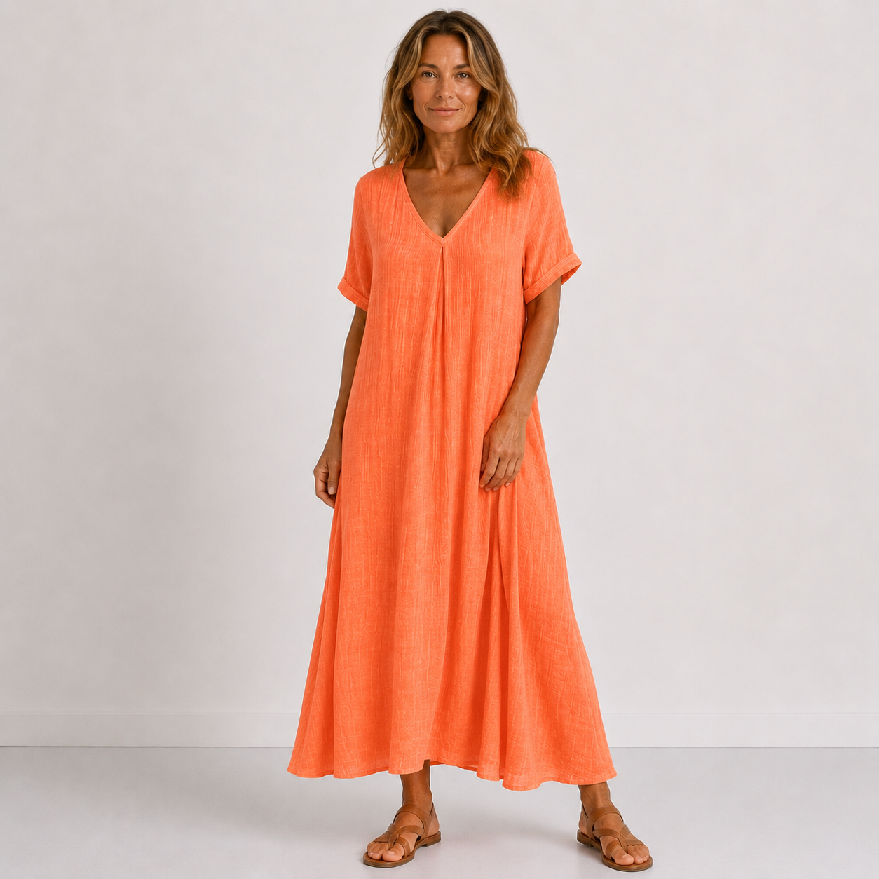 Violette – Robe longue fluide en lin, image 7