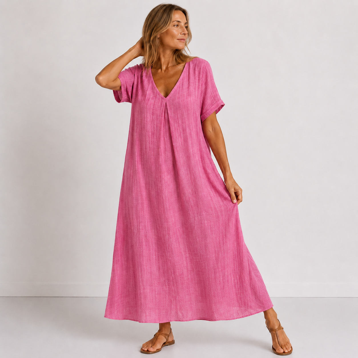 Violette – Robe longue fluide en lin, image 11