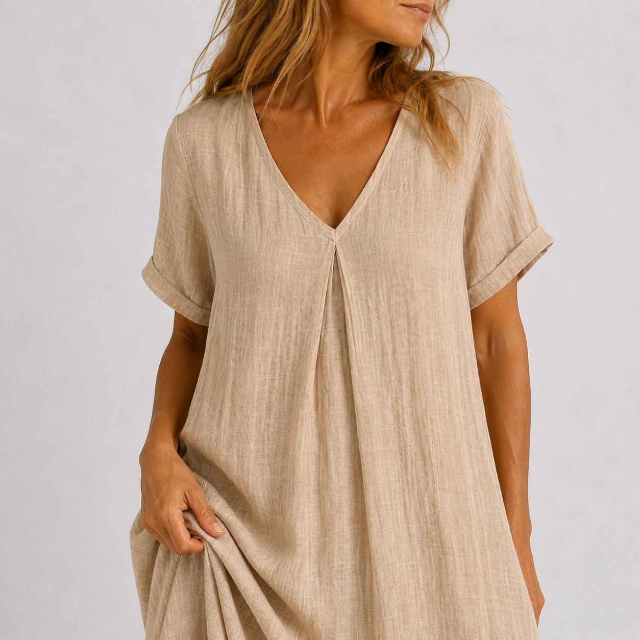 Violette – Robe longue fluide en lin, image 6