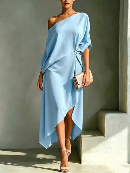 Théodora – Robe asymétrique fluide, image 2