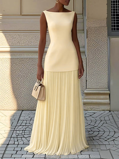 Pétronille – Robe longue plissée sans manches, image 5