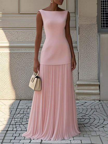 Pétronille – Robe longue plissée sans manches, image 2