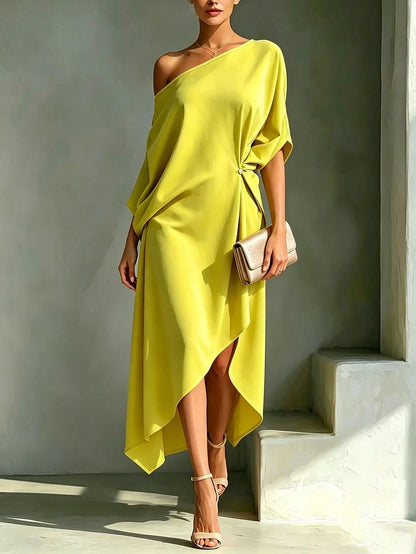 Théodora – Robe asymétrique fluide, image 1