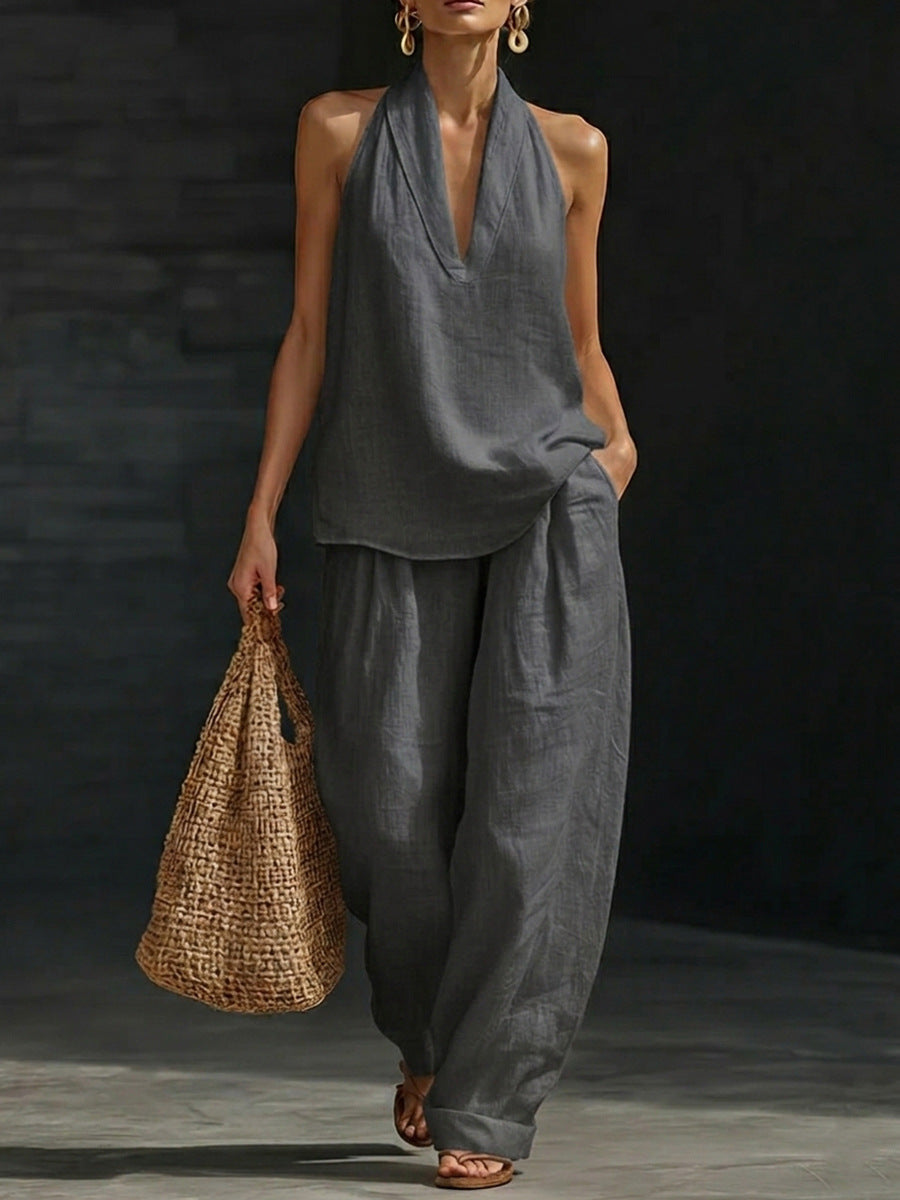 Ensemble Louison – sans manches et pantalon large, image 4