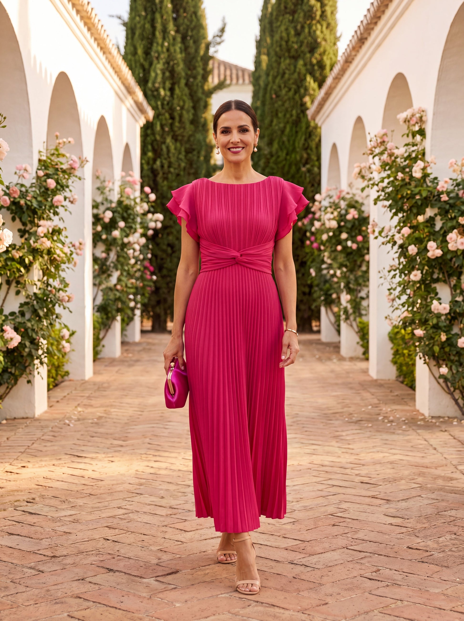 Camille – Robe fluide à taille marquée, image 1