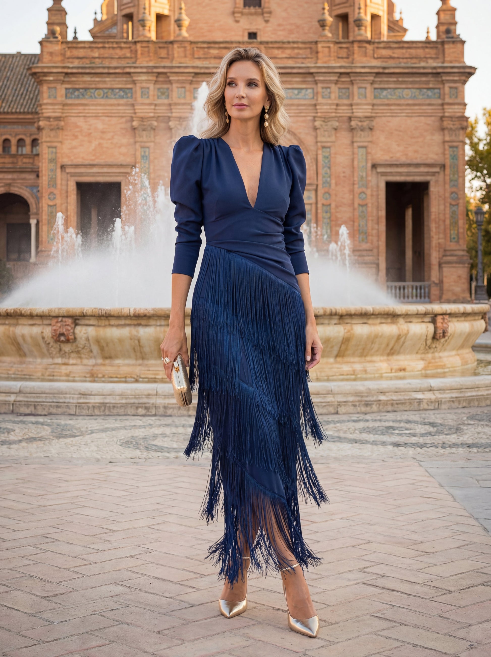 Anaïs – Robe longue à franges, image 3