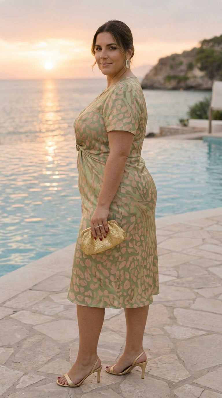 Bérénice – Robe midi fluide à nœud central, image 5