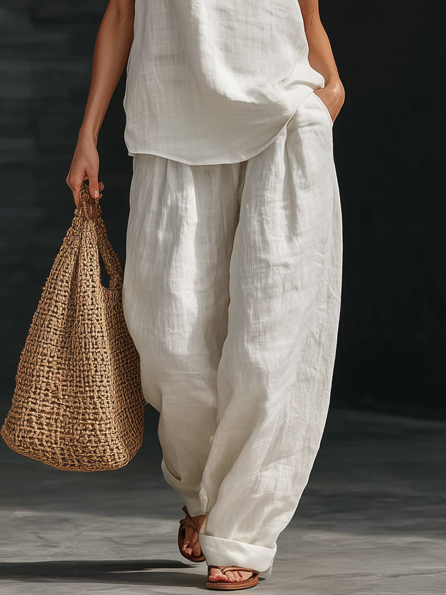 Ensemble Louison – sans manches et pantalon large, image 7