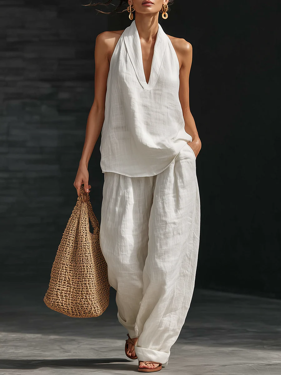 Ensemble Louison – sans manches et pantalon large, image 1