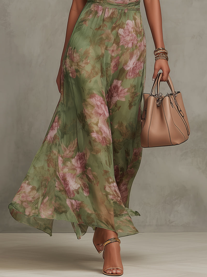 Aurora – Robe longue fleurie à col halter, image 4