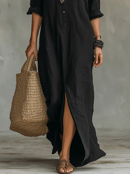 Robe Marceline – maxi ample à boutons, image 7