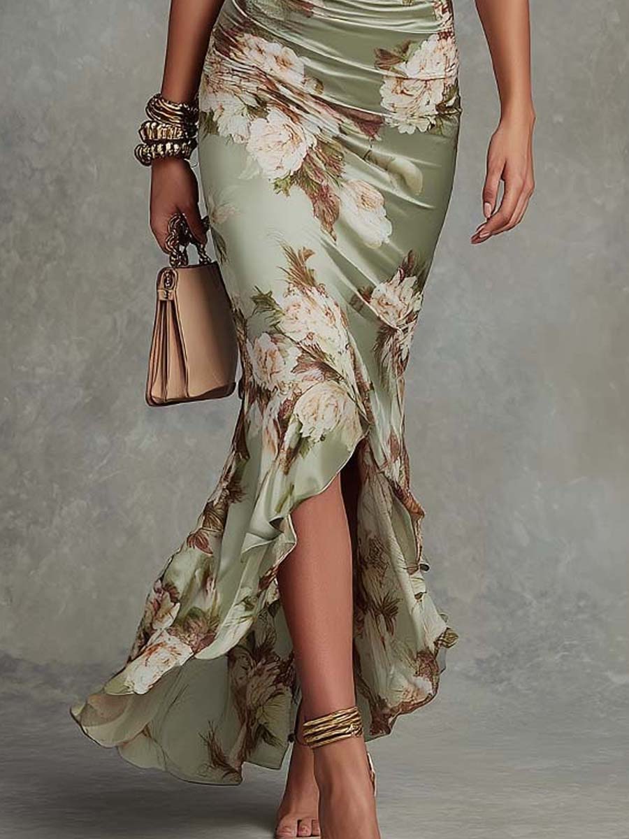 Camelia – Robe fleurie en satin, image 7