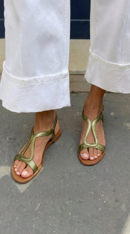 Léonie – Sandales soleil d’été, coloris Vert