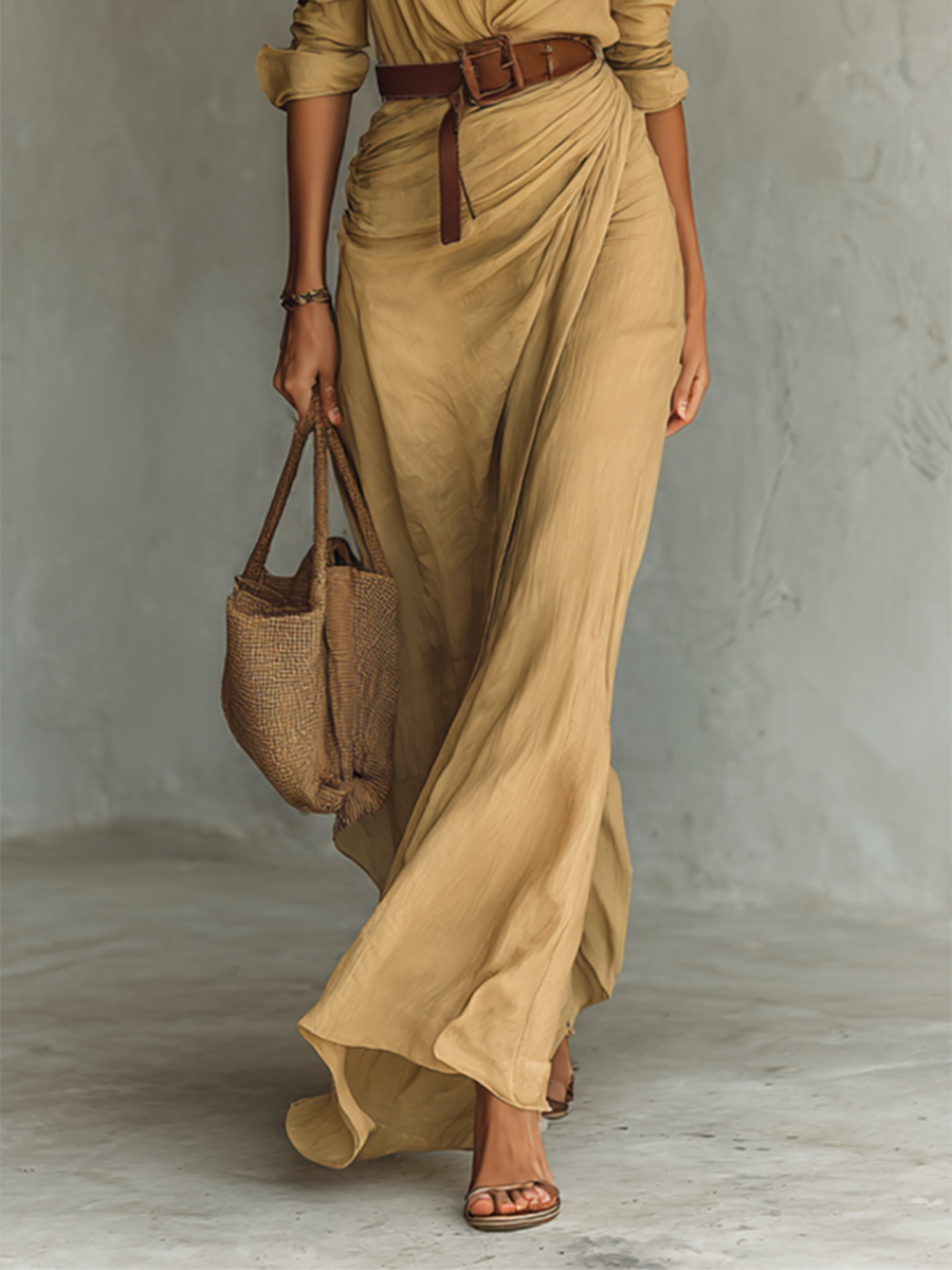 Sofia – Robe longue fluide avec ceinture, image 6