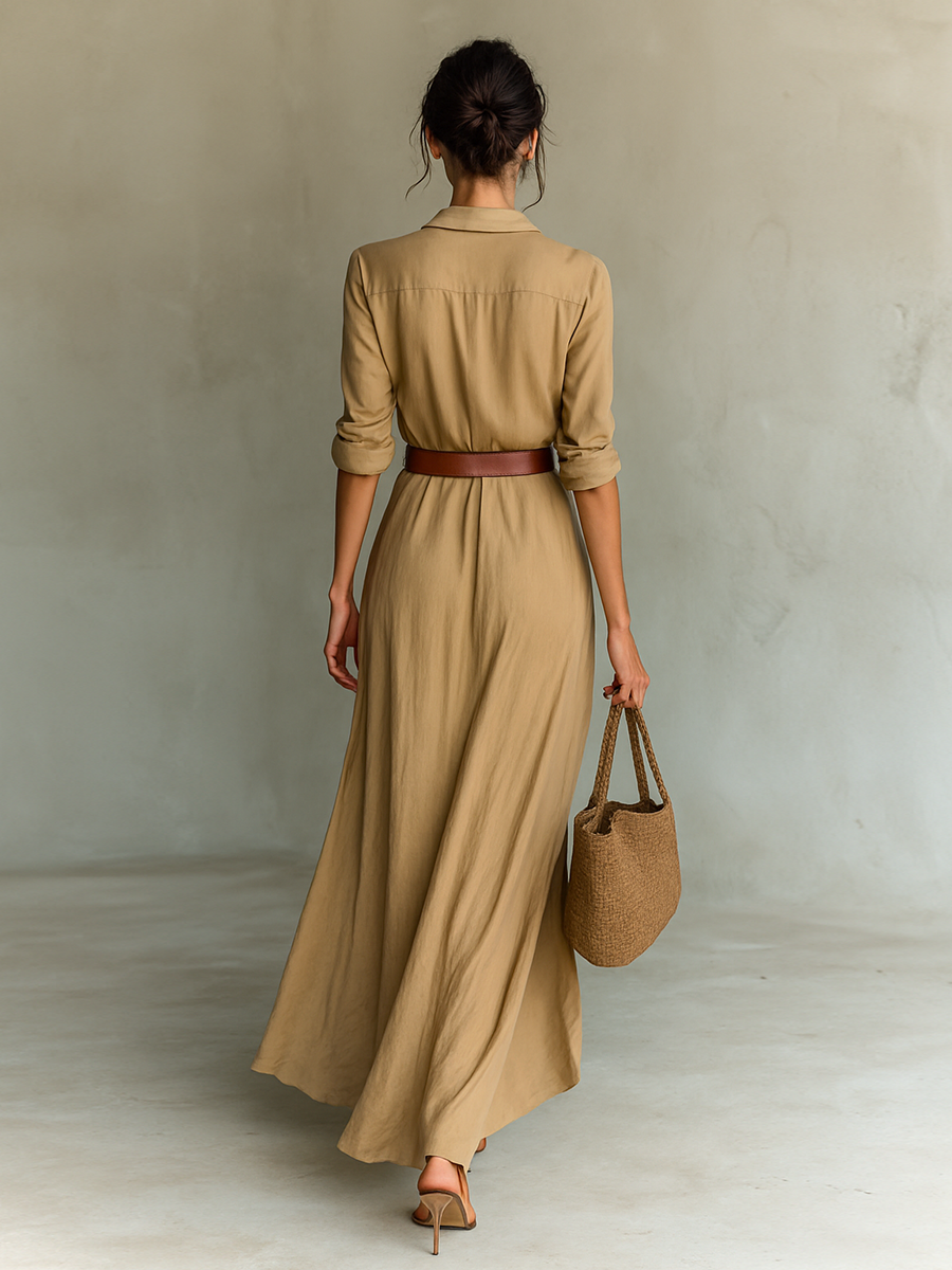 Sofia – Robe longue fluide avec ceinture, image 7
