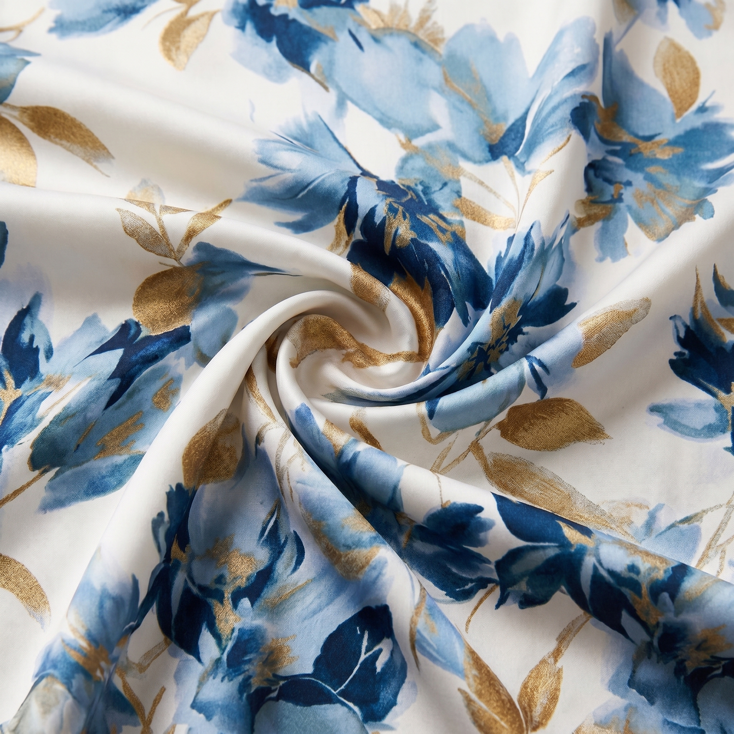 Guillemette – Robe midi fleurie aux reflets dorés, image 3