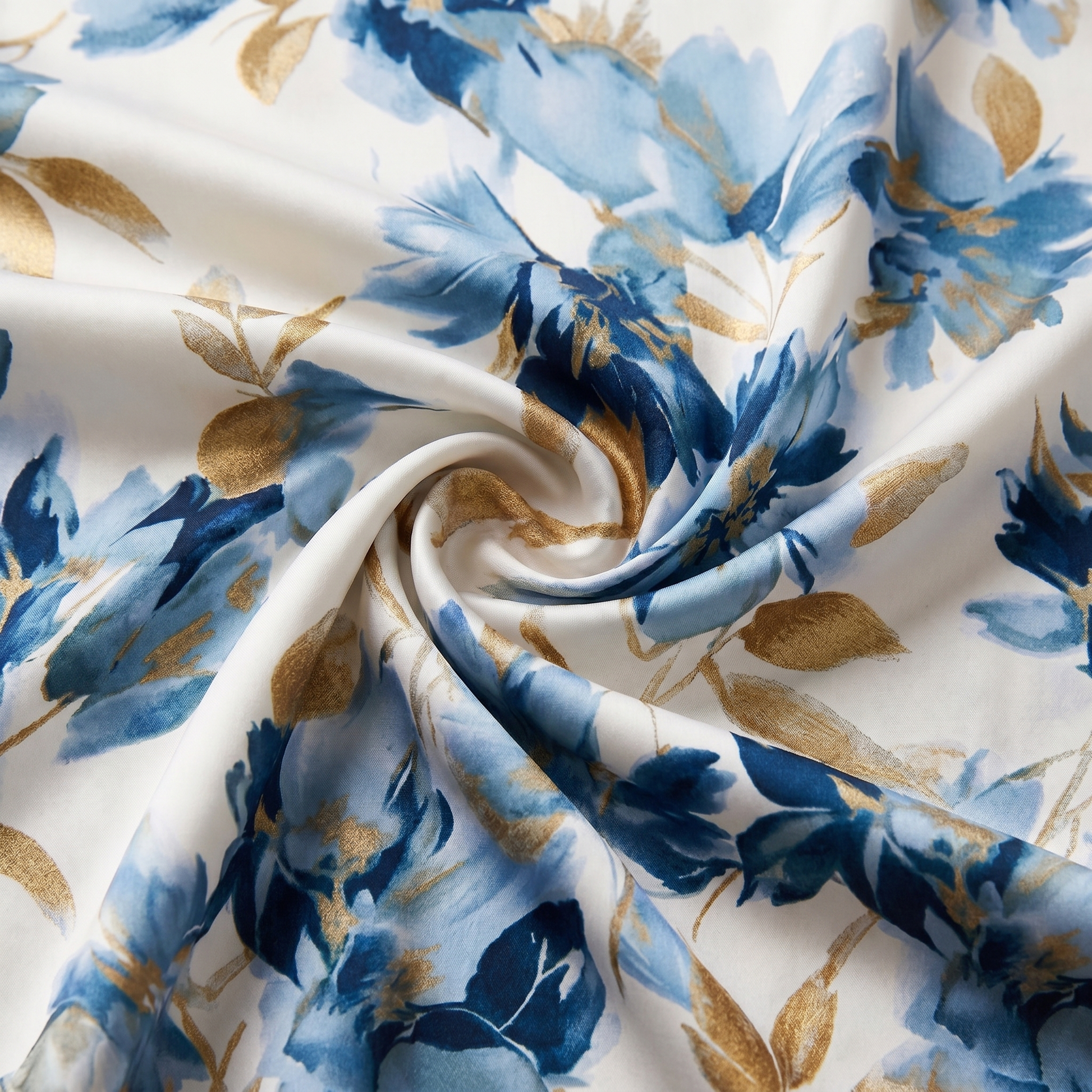 Guillemette – Robe midi fleurie aux reflets dorés, image 3