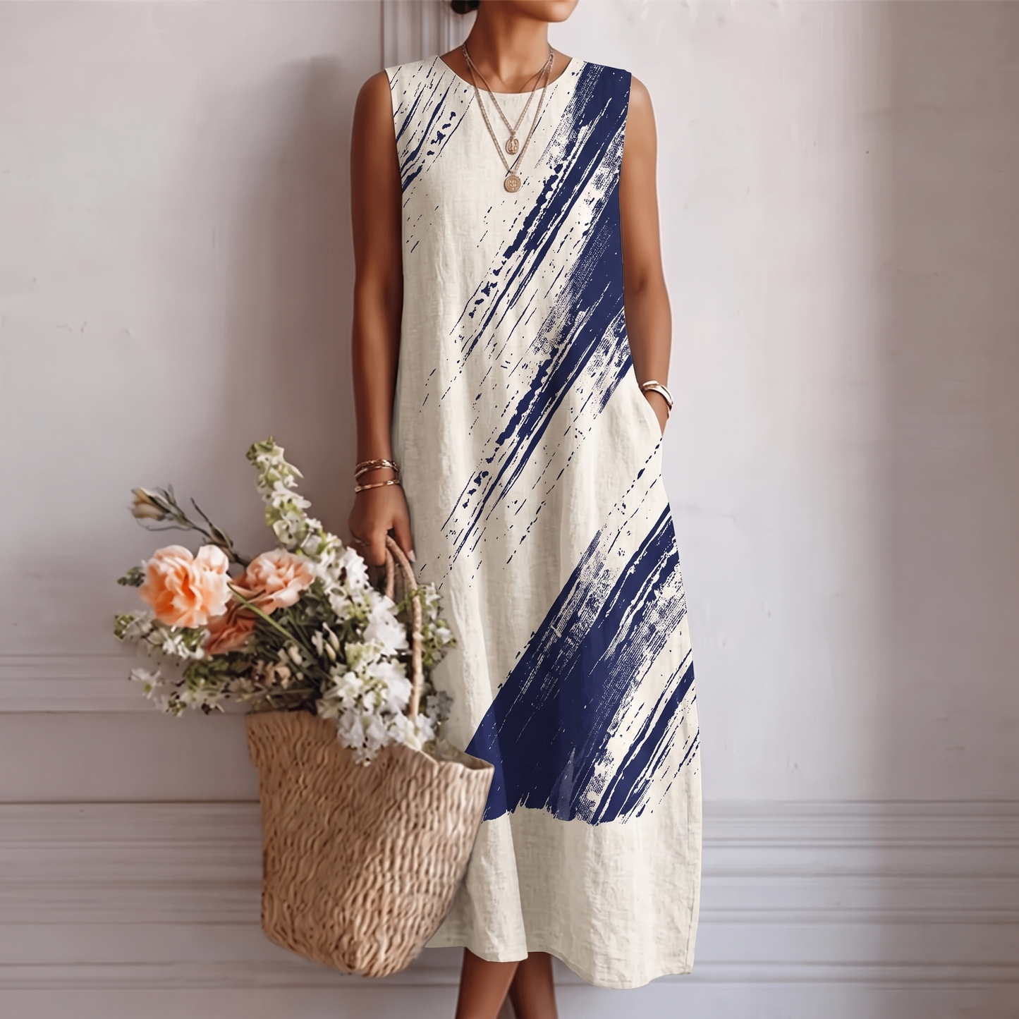 Mélanie – Robe midi élégante du quotidien, image 1