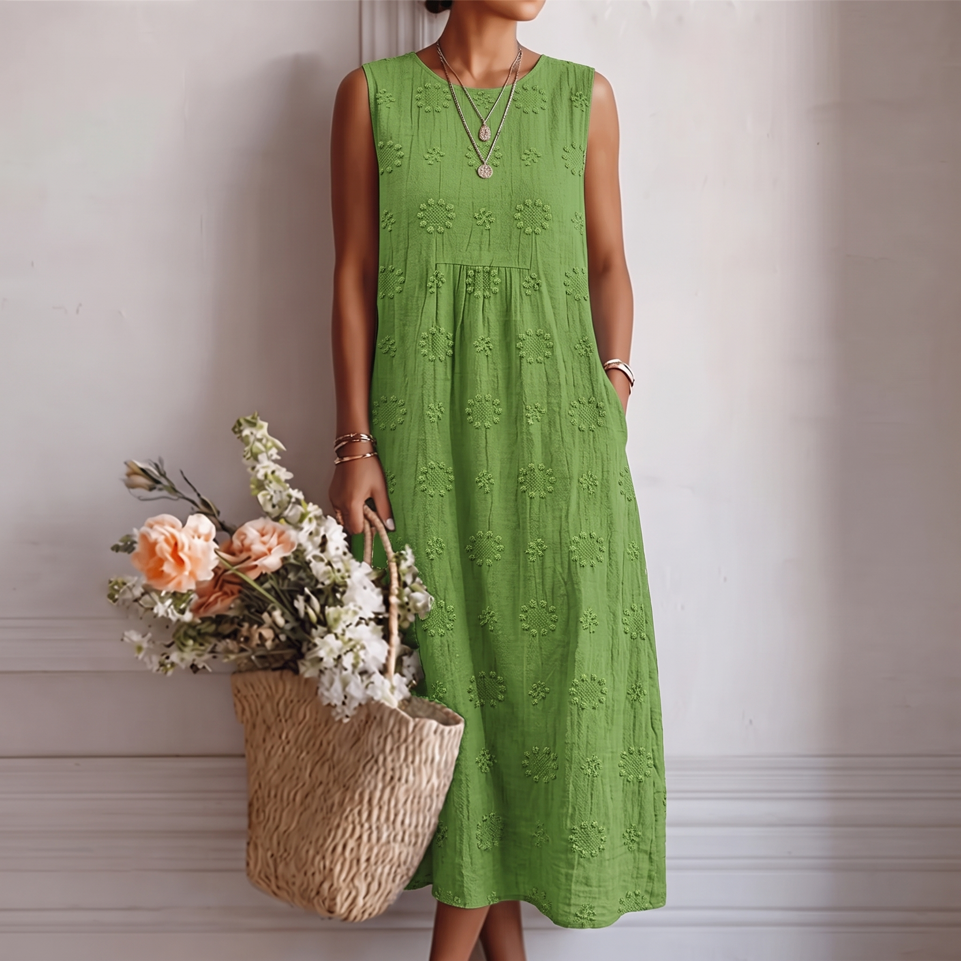 Estelle – Robe midi fluide du quotidien, image 1