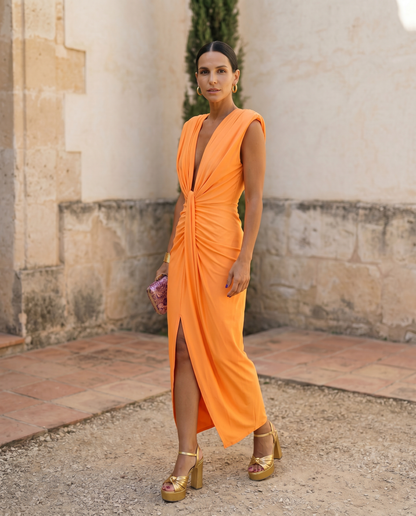 Émilie – Robe drapée de soirée, image 1