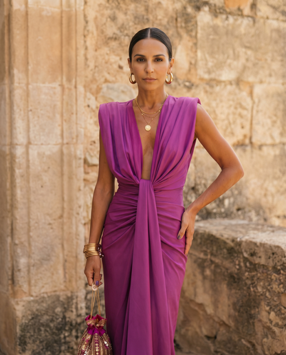 Émilie – Robe drapée de soirée, image 4