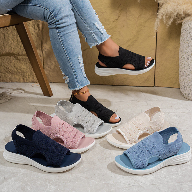 Anaïs – Sandales compensées légères en maille respirante