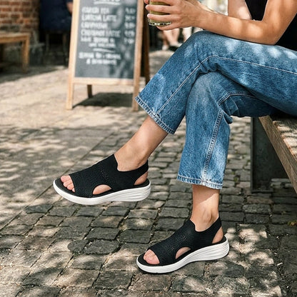 Anaïs – Sandales compensées légères en maille respirante
