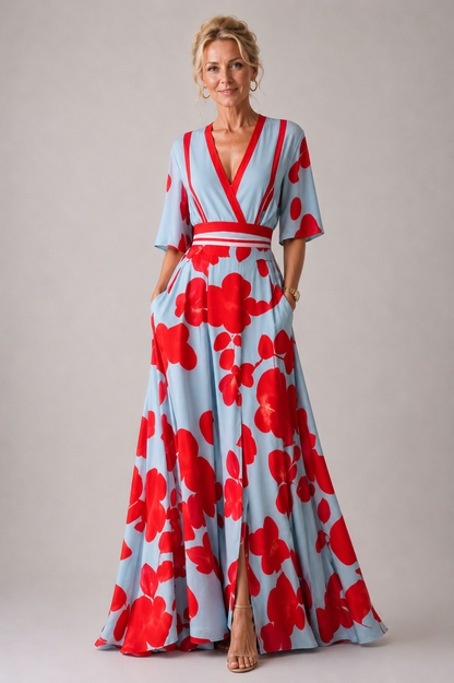 Félicie – Robe fleurie ceinturée à manches trois-quarts, image 5